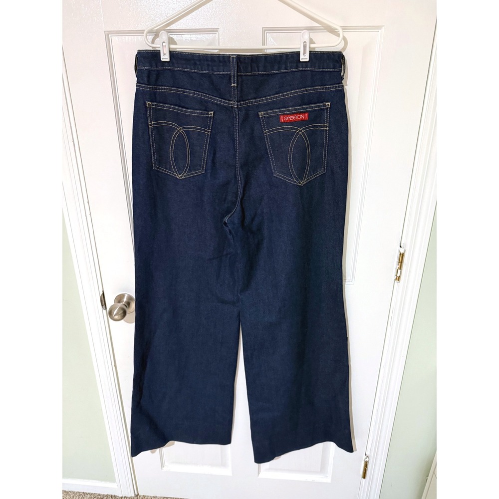 Johnny Was Sasson Womens Dark Wash Wide Leg Jeans Size 32 High Rise Denim - Picture 3 of 4